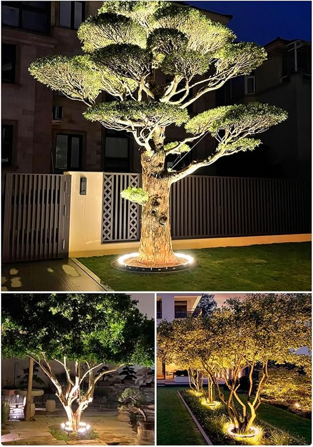 Solar Palm Tree Lights OutdoorIP65 Waterproof Landscape Spotlightsfor Garden Decoration ﻿(60W)