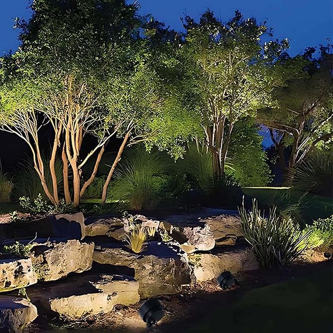 Rotating 24/220V Tree Wall Lighting LED Outdoor Landscape Spotlights IP65 Waterproof Led Beam Lamp for Hotels Villas Courtyards and Angled Floodlights(Warm White36w(220v))