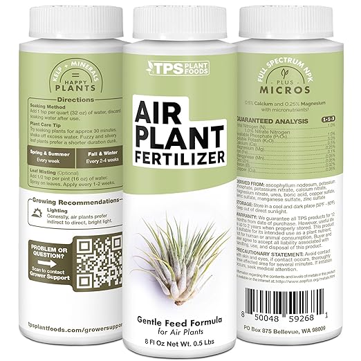 Air Plant Fertilizer – Concentrated Liquid- Soak or Spray Feeding - Plant Food for All Tillandsia (8 oz)