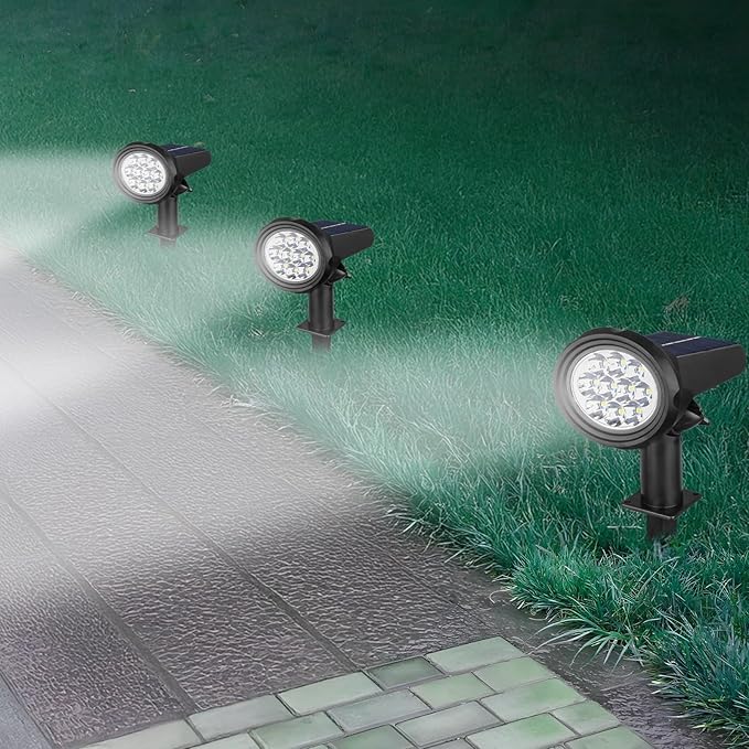 Waterproof Energy Efficient Easy Installation 2 Pcs Solar Projection Lights Warm White RGB Landscape Lighting Solar Spotlights Outdoor Garden Decoration