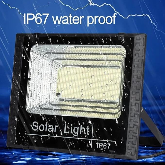 Solar Projection Light 300W LED Spotlight Outdoor Waterproof Reflector With Remote Control for Garage Terrace Courtyard Garden