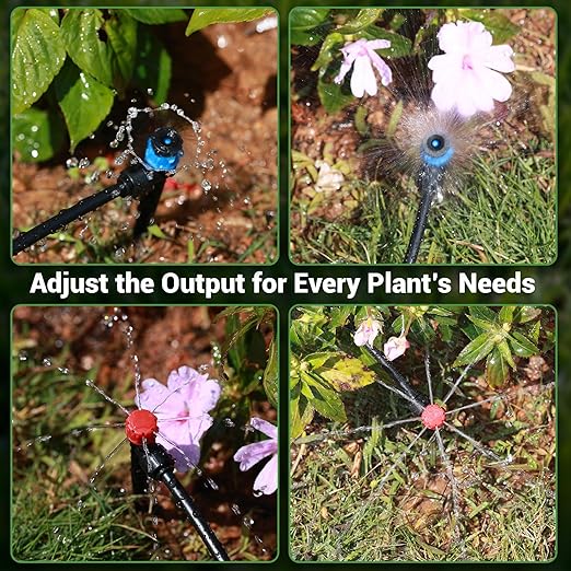 100FT Drip Irrigation System for Garden 2026 Upgraded DIY Automatic Plant Watering Kit with Push-Fit Connectors 30 Water-Saving Adjustable Drip Emitters for Yard Lawn &amp Greenhouse