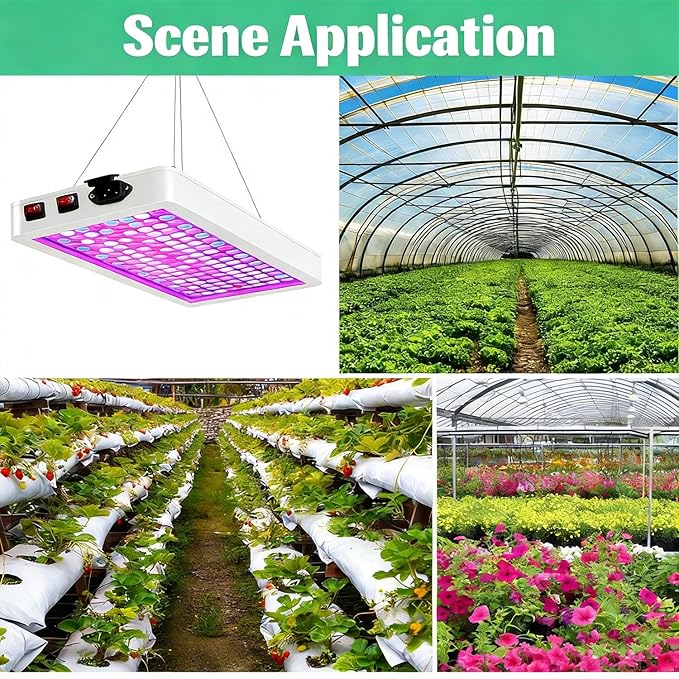 LED Plant Grow Light BW1000 Dimmable Grow Lights Full Spectrum Hanging Growing Lamps for for Indoor Plants Greenhouse Seedlings Vegetables Flowers (B1-1000W)