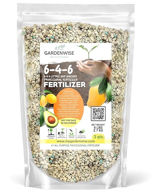Avocado &amp Citrus Tree Fertilizer for Indoor &amp Outdoor Plants | Quick-Release Nitrogen - Citrus Fertilizer (3 Quarts)