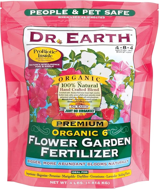 ORGANIC 6 FLOWER GARDEN 4-8-4 FERTILIZER