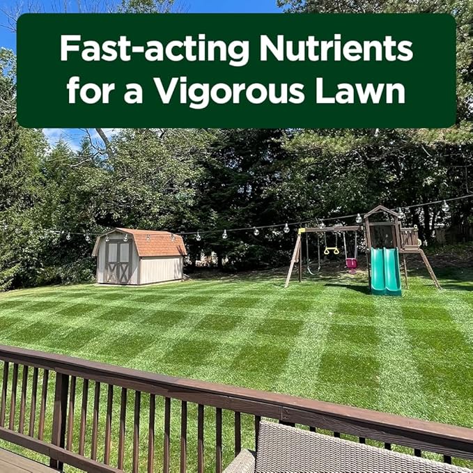 Advanced 16-4-8 Lawn Fertilizer - Liquid Lawn Food Spring &amp Summer Concentrated Spray - Any Grass Type- Fish and Seaweed Kelp- Balanced NPK - Simple Lawn Solutions (64 Ounce)
