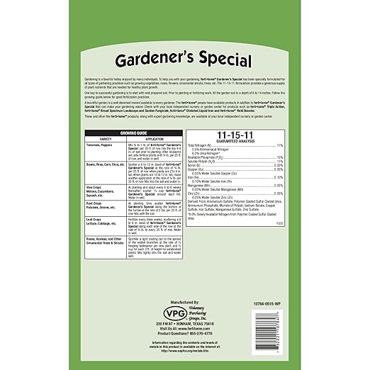 Fertilome (10784) Gardener's Special Plant Food 11-15-11 (4 lbs.)