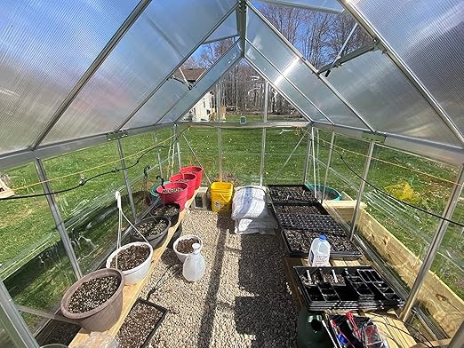 Automatic Greenhouse Drip Irrigation Kit with 20 Brass 360° Adjustable Nozzles 65FT 1/2 Tubing &amp Misting System for Outdoor Plants HydroponicsRaised Beds &amp Flower Gardens-Easy Setup &amp W