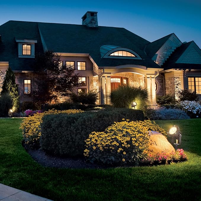15W Low Voltage Landscape Lights LED Landscape Lighting with Connectors and Spike Stand 12V 24V Outdoor Spotlights Yard Garden Pathway Lights 1500LM Waterproof Warm White Light (16Pack)