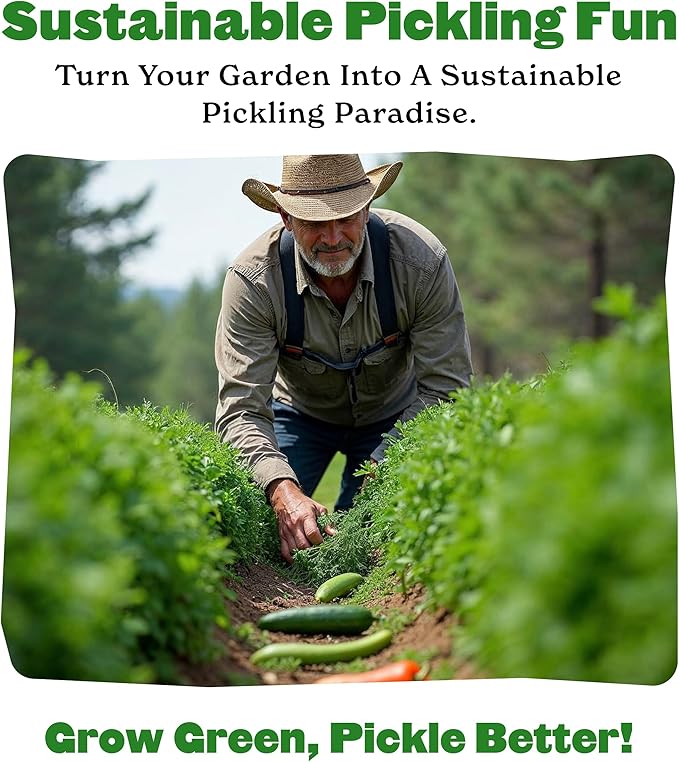 Epic Gardening Pickling Garden Seed Kit - 7 Non-GMO Varieties for Pickling Includes Beets Cucumbers Dill Jalapeños &amp More Easy-to-Grow Seeds in Eco-Friendly Packaging Perfect for Beginners
