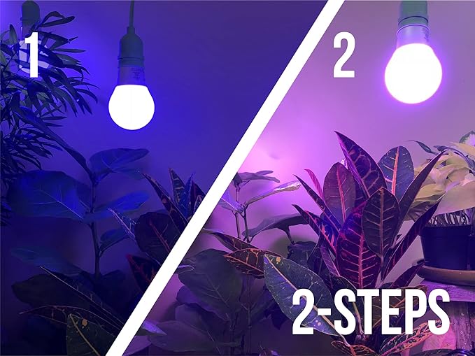 Miracle LED Plant Life Cycle 2-Socket Synchronized Grow Light Kit with 2 Blue Spectrum Ultra Grow Bulbs and 2 Red &amp Blue Spectrum Multi-Plant Bulbs and Sproutmatic All-Weather Timer Controls