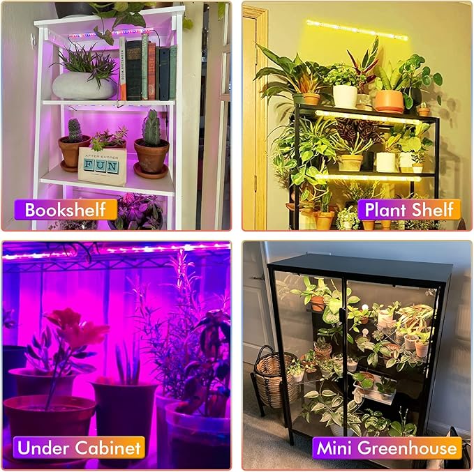 Plant Grow Lights Strip for Indoor Plants Full Spectrum216 LEDs Plant Lights Bar for Indoor Growing with Timer Indoor Plant Grow Lamp for House Plants with 3 Lighting Mode/10 Dimmable