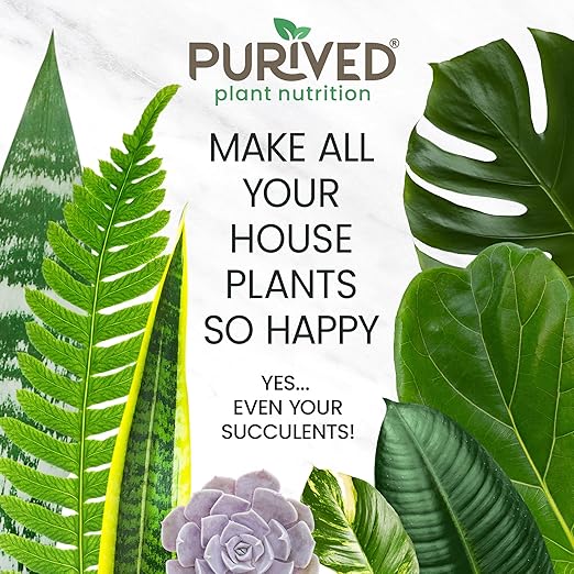 Purived 1gal All-Purpose Liquid Plant Fertilizer - Makes 320 Gallons for Indoor Houseplants All-Natural Groundwater Safe Made in USA