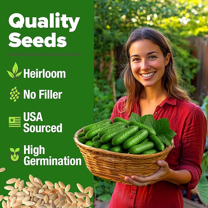HOME GROWN 𝗨𝗦𝗔 𝗣𝗥𝗘𝗠𝗜𝗨𝗠 Jalapeno Pepper Seeds &amp Beefsteak Tomato 300 &amp Persian Cucumber 50 &amp Detroit Dark Red Beet - 500