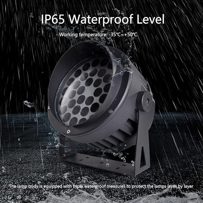 LED Spotlight Landscape Light IP65 Waterproof Outdoor Decorative Lamp for Yard Step Lawn and Wall (Yellow 18W)