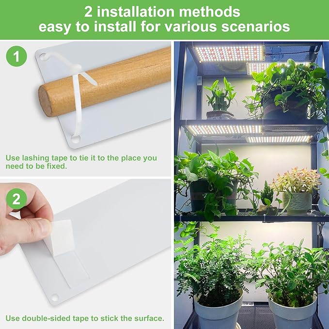 Grow Lights for Indoor Plants644 LEDs Grow Light for Seed Starting10 Dimmable Levels Ultra-Thin Panel Full Spectrum Plant Lights for Indoor GrowingAuto On Off Timing 3 9 12Hrs(4pcs)