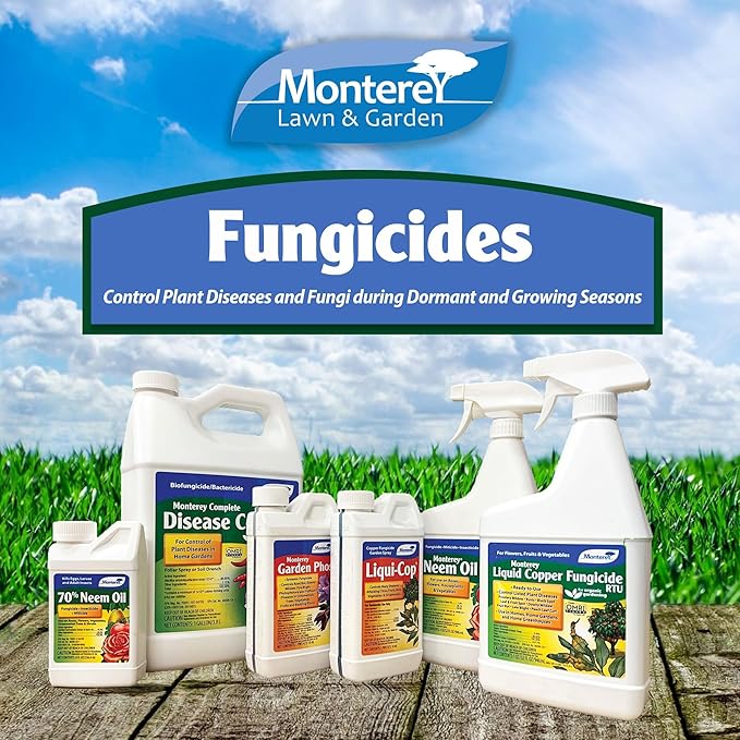Monterey Garden Phos Bundled with Measuring Spoon - Fungicide for Root Rot Downy Mildew Fire Blight Sudden Oak Death Phytopthora &amp Pythium - 1 PT
