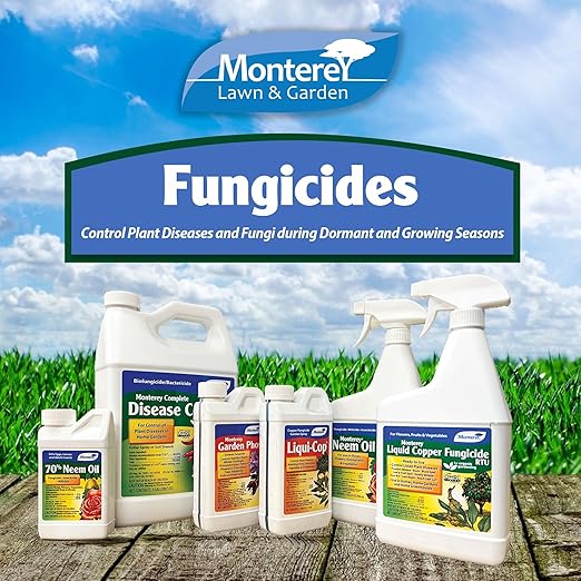 Monterey Fungi-Max Bundled with Measuring Spoon - Fungicide for Plants - Myclobutanil Fungicide for Lawns Plants Vegetables and More - 1 Pint