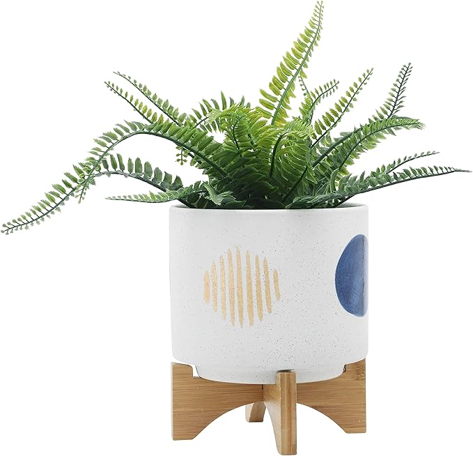 S2 58 Funky Planter W Stand White