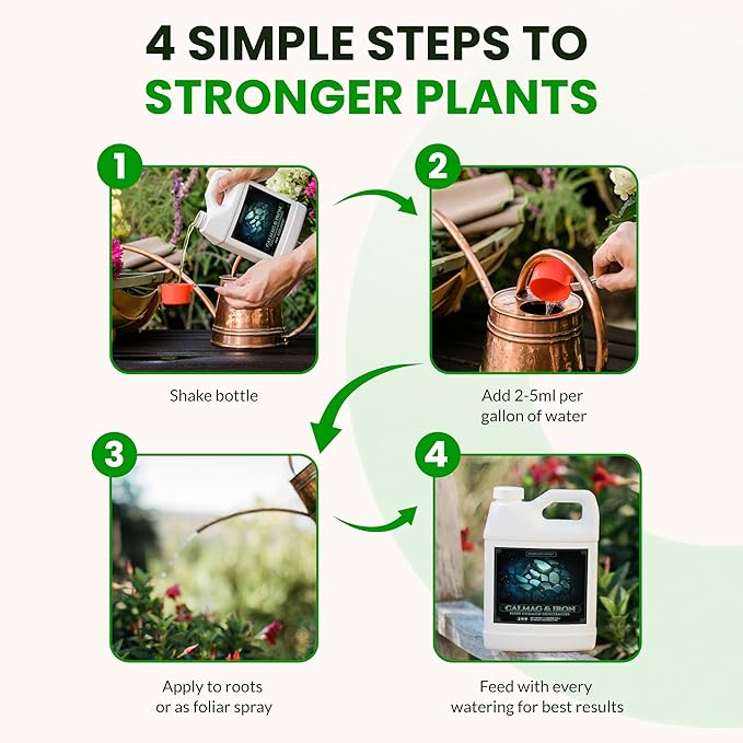 Humboldts Secret CalMag &amp Iron | Calcium Magnesium &amp Chelated Iron Nutrient Fertilizer | Hydroponic Supplies for Vegetative &amp Flowering Growth in Soil Coco Hydroponics or RO Water | 2.5