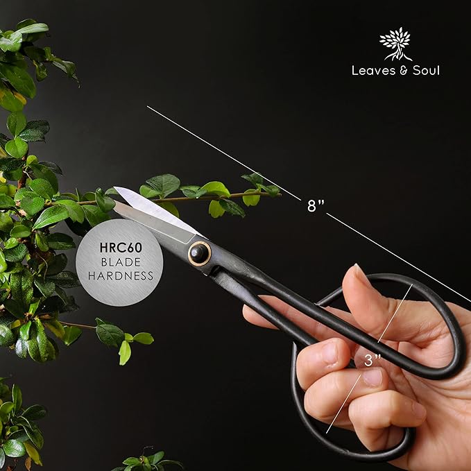 Professional Bonsai Slim Scissors | Pruning Shears for Trimming Plants | Japanese Gardening Bonsai Tools | Garden Scissors