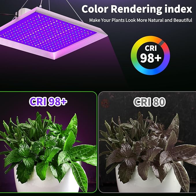 LED Grow Lights Grow Lights for Indoor Plants Full Spectrum Hanging Seed Starting Seedlings Vegetable Growing Lamps 3000 Lumen