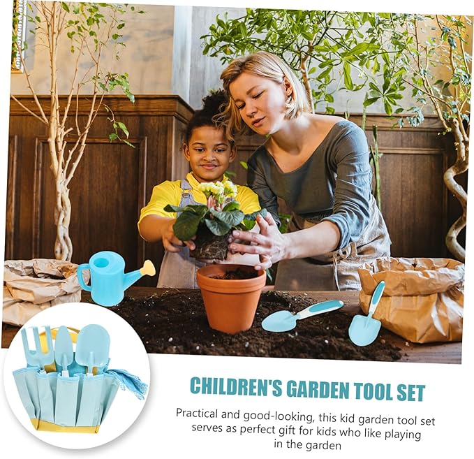 Yardwe Boys and Girls Gardening Tools Set Shovel and Rake Boys and Girls Gardening Tools for Transplanting