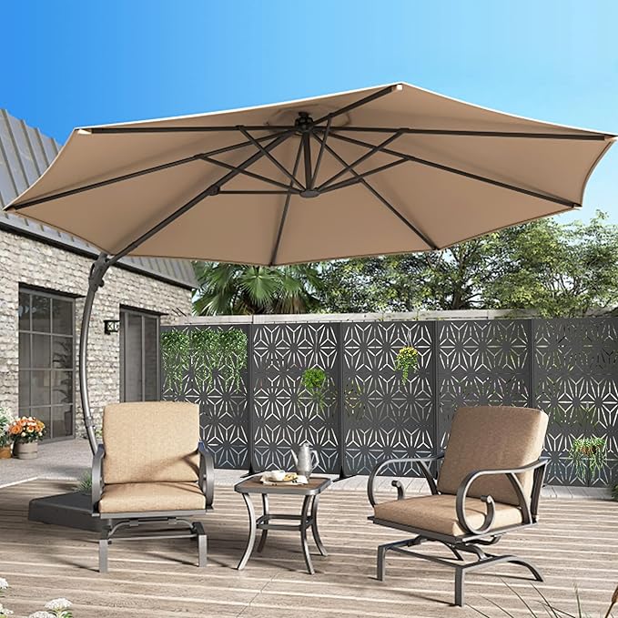 Metal Raise Garden Bed with Trellis Outdoor Indoor 73'' Tall Planter Box with Wheels Large Planter with Drainage Holes &amp Lockable Casters for Climbing Plants Vegetables Vines (Square C)