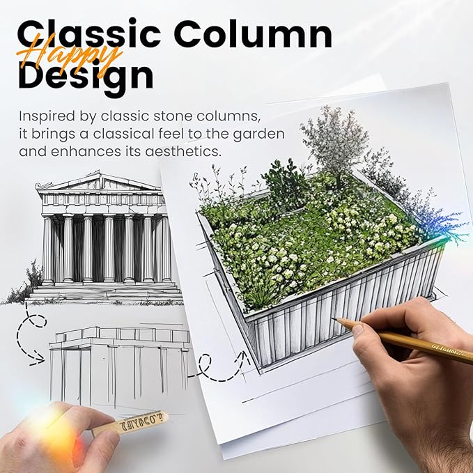 KING BIRD Raised Garden Bed 68x 36x 12 Galvanized Steel Metal Outdoor Garden Planter Box Kit with 2 Pairs of Gloves (Ivory)