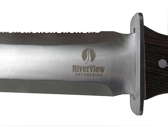 RiverView Enterprise Hori Hori Japanese Garden Knife - Multi-use Camping/Digging Tool–[A Gardeners Dream] Sharp Stainless Steel Blade - Heavy Riveted Leather Sheath - Whetstone Sharpening Stone