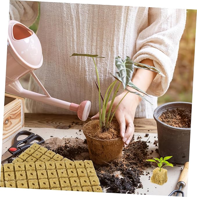 100pcs Hydroponic Plant Cubes Seed Substrate Cubes for Cloning Planting for Soilless Cultivation