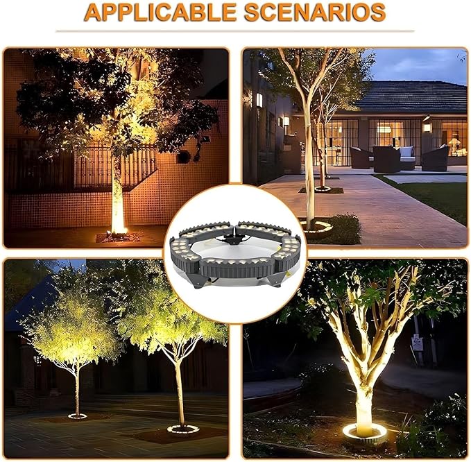 LED Ring Tree Hug Lamp 12W Surrounding LED Tree Spotlights Waterproof IP65 Die Cast Aluminum Outdoor Tree Spotlight AC24V Garden Courtyard Landscape Lamp(Red9PCS(24V))