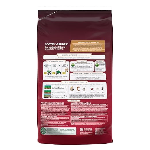 Scotts GrubEx1 Season Long Grub Killer for Lawns - Protects Lawns Up to 4 Months 10000 sq. ft. 28.7 lbs