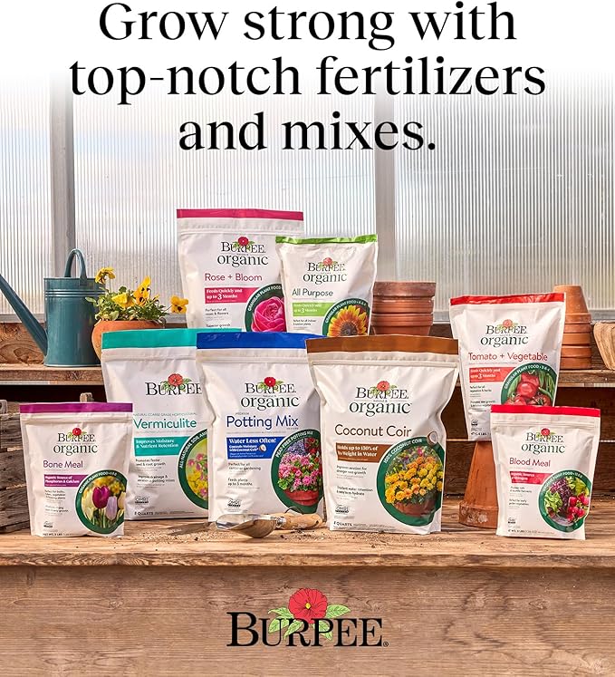 Burpee 9 Quarts | Premium Organic Potting Natural Soil Mix Food Ideal for Container Garden-Vegetable Flower &amp Herb Use for Indoor Outdoor Plant