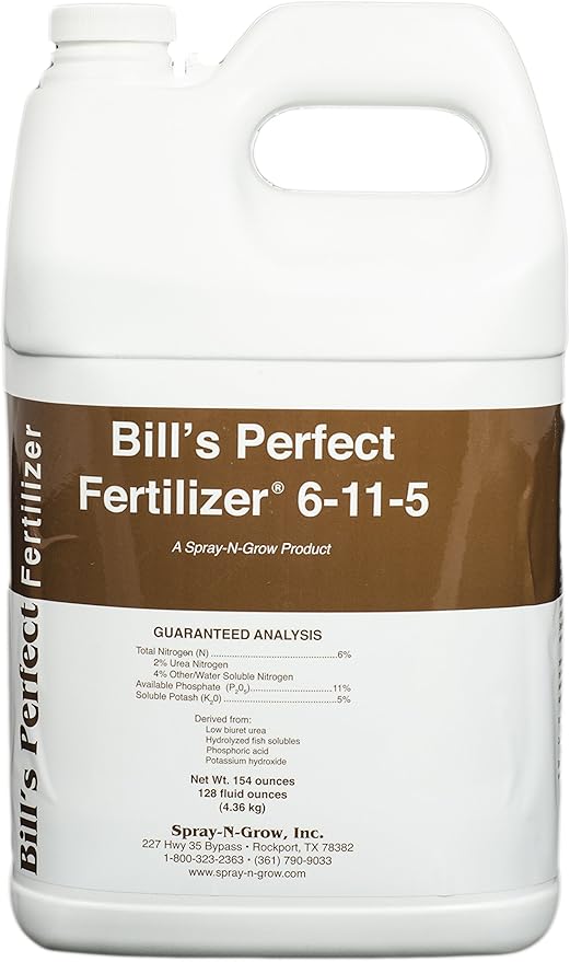Spray-N-Grow BILL1G Bill's Perfect 6-11-5 Liquid Fertilizer 1 Gallon