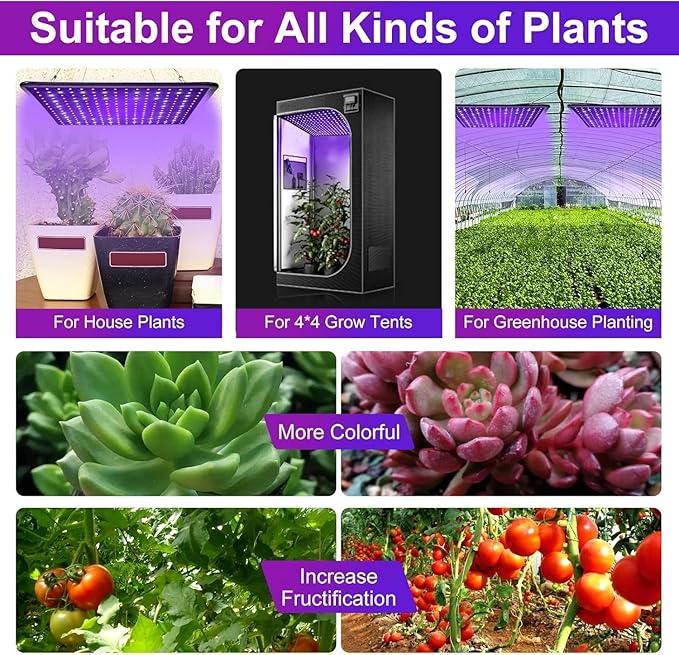 Upgrade Full Spectrum LED Grow Light with High Yield Diodes 1500W+600W Grow Lamp for Indoor Plants Perfect for Seed Starting Seedlings Vegetable Plants (Actual Powder150W&amp60W)
