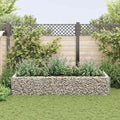 Galvanized Steel Gabion Raised Bed Planter 270x90x50 cm Silver High Stability &amp Load Capacity