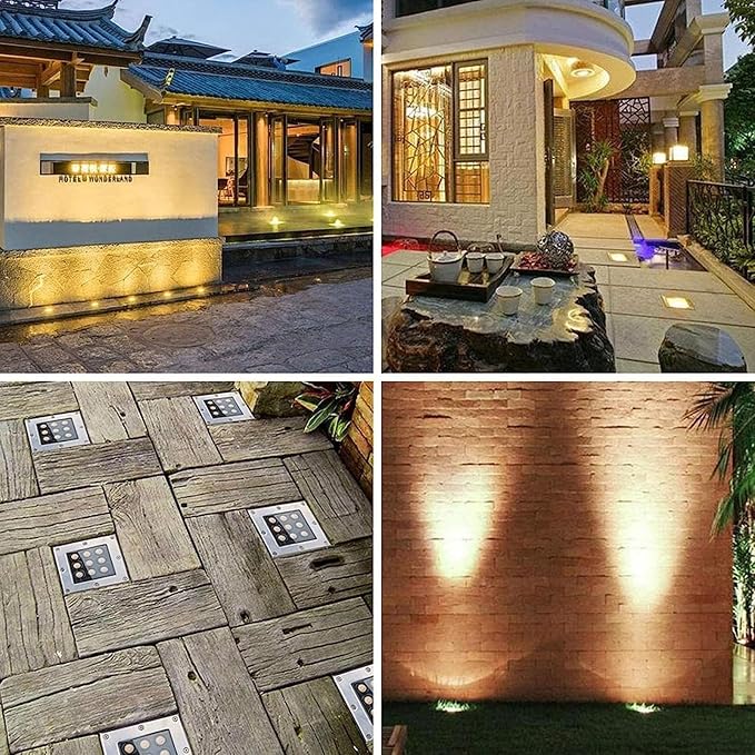 Outdoor Recessed Spotlight - AC85-265V Ground LED Land Scape Light Square IP67 Waterproof Buried Lights LED Spotlight Outdoor Floor Lamp Sidewalk Lighting Landscape(Warm White Light5W)