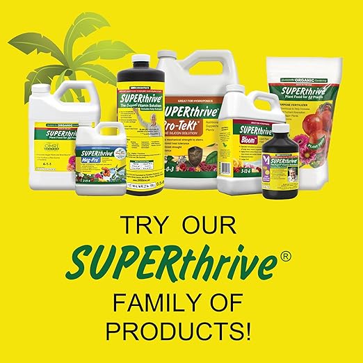 SUPERthrive Plant Vitamin Solution 4 oz. + Organic 4-4-4 All-Purpose Fertilizer Set 2 Pack