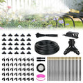 100ft Drip Irrigation System Automatic Garden Watering System with 25 Adjustable Sprinkler Nozzles Irrigation Hose Kit for Yard Lawn Plants Atomizing System
