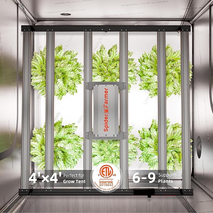 Spider Farmer G5000 Cost-Effective LED Grow Lights 480W 4X4ft Grow Tent Light Full Spectrum Dimmable Bar Style Led Growing Lamp for Indoor Plants Upgraded App Remote Control