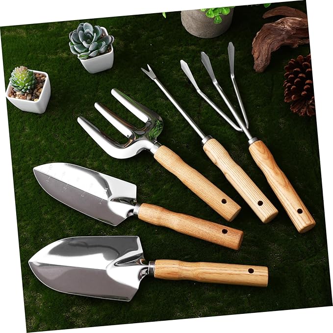 1set Garden Tool Set Gardening Kit Ash Handles for Pruning Planting and Digging for Gardeners and Outdoor Enthusiasts