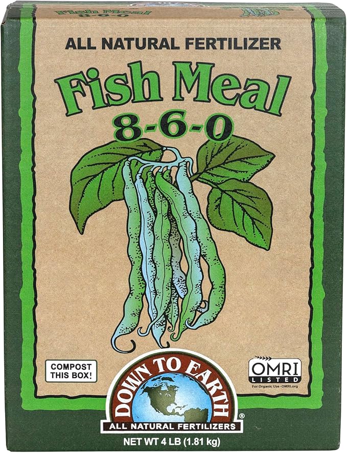 Down to Earth Fish Meal Natural Fertilizer 8-6-0 OMRI