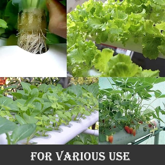 4 Layers 108 Plant Sites Hydroponic Growing System Home Indoor Planting Kit with Water Pump Pump Timer &amp Pulley Foot Hydroponic Grow Kit for Leafy Vegetables-//