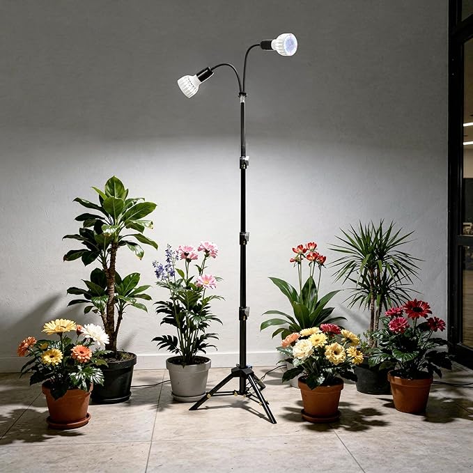 Grow Light 5500K (160 Watts Equiv) White Full Spectrum Plant Growing Lamp for Indoor PlantsLED Bulbs Replaceable
