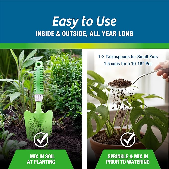 Wilt-Pruf® 5-in-1 Soil Booster + Plant Food | Grow Healthier Stronger Plants Flowers Vegetables | Feeds | Builds Roots | Builds Soil | Refresh Potting Mix | Improves Moisture Retention (2 lb Bag)