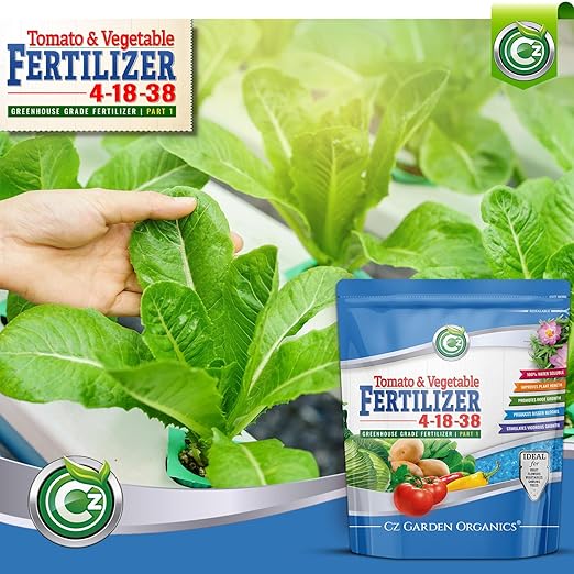 4-18-38 Fertilizer Made in USA – 100% Water Soluble Plant Food for Hydroponics and Soil Gardens - Tomatoes Peppers &amp Leafy Greens - Super Concentrated - Makes 1000 Gallons!