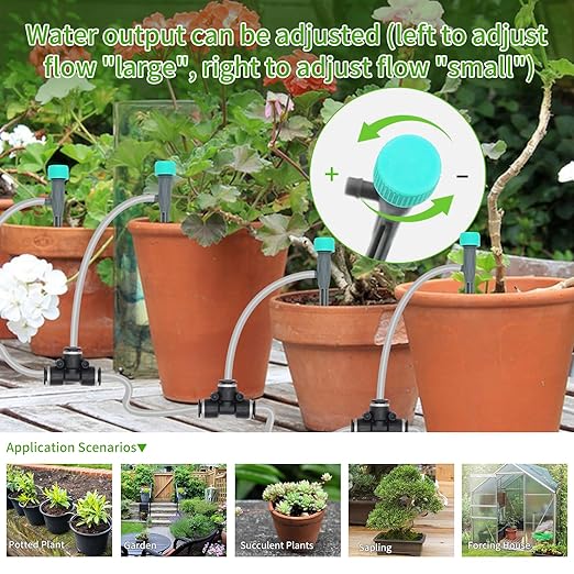 Automatic Watering System for Potted Plants | Indoor Plant Waterer with Programmable Timer Dual Self-Priming Pumps Drip Irrigation Kit for Up to 20 Plants