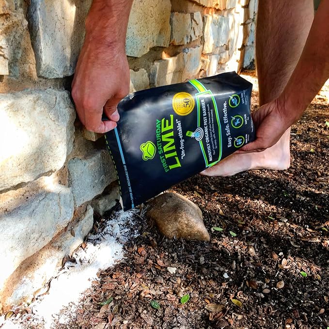 First Saturday Lime Insect Deterrent-20LB Bag| Monthly Insect Shield| Multi-Purpose Insect Control for Outdoors| Prevents Ants &amp Other Insects