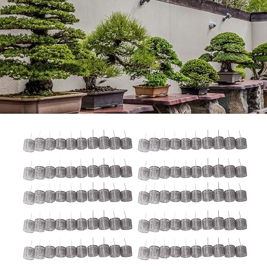 Garden Fertilizer Mesh Baskets Set100PCS Fertilizer Mesh Basket Column Shape Stainless Steel Nutrition Box Tools for Garden Nursery (6x6cm / 2.4x2.4in)